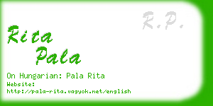 rita pala business card